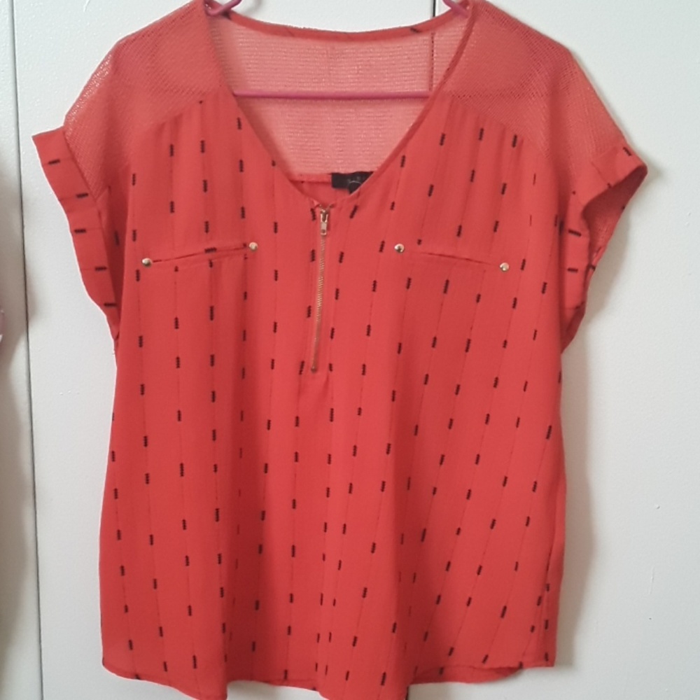 Dressy/Casual Orange Top